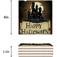 thumbnail image 3 of FMSHPON Happy Halloween Night Theme Set of 8 Coaster for Drinks, Absorbent Ceramic Stone Coasters Cup Mat with Cork Base for Home Kitchen Room Coffee Table Bar Decor, 3 of 4