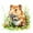 Hamster Flower, variant on Yayeee Window Curtains Light Filtering 63"x42" Grommet Panel Pair Home Living Room Decor, Heart Cloud Pattern