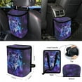thumbnail image 4 of Yuyamidu Wolf Car Seat Cover Full Set Starry Sky Steering Wheel Cover Seat Belt Pad Cover Trash Bin Rear View Mirror Cover Cup Holders Keychain Air Vent Storage Bag Car Decoration, 15 PCS, 4 of 7