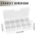 thumbnail image 3 of Jewelry Organizer Plastic Jewelry Box(10 Grids) with Movable Dividers Earring Storage Containers Plastic Adjustable Jewelry Storage Box Beads Holder Case Organizer, 3 of 6