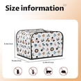 thumbnail image 5 of Uemuo Cartoon Animals Print Toaster Cover 4 Slice, Small Kitchen Appliance Covers, Toaster Oven Cover with Loop, Bread Machine Cover Dust Cover Protection, 5 of 7
