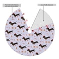 thumbnail image 2 of Sikiie Dachshund Dog 30-48 inches {designName} Print Christmas Tree Skirt Snowman Xmas Tree Skirt with Edge Christmas Decorations for Holiday Party36", 2 of 7