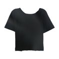 thumbnail image 1 of Blusa Eileen Fisher Bateau Pullover para mujer negro mediano, 1 of 2