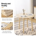 thumbnail image 4 of Ktaxon Wood Dining Kitchen Dininer Table 36" Round Drop Leaf Desk for  Home, Apartment,Office Wood Color, 4 of 6