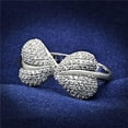 thumbnail image 1 of Women Rhodium 925 Sterling Silver Ring with AAA Grade CZ in Clear - Size 9, 1 of 1