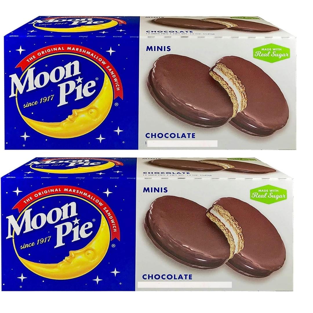 MoonPie Mini Chocolate Marshmallow Sandwich, 6 Count Box (Pack of 2)- The Original Marshmallow Sandwich