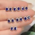 thumbnail image 3 of EOEMY 925 Silver Stud Earrings Glamorous Cubic Zircon Women Wedding Party Gift A Pair, 3 of 3