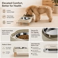 thumbnail image 5 of Stainless Steel Double Pet Bowl with Raised Wood Stand, Elevated Dog and Cat Feeder for Neck Protection, Spill-Proof Tray and Non-Slip Base, Rust-Resistant Food and Water Bowls, 1PC, 5 of 8