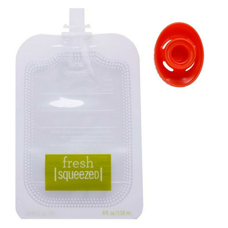50 PCS Baby Food Squeeze Station Weaning Food Puree Pouches For Outgoing Travel Business Trip Silicone Food Pouches Feeding Bag for Baby or Loss of