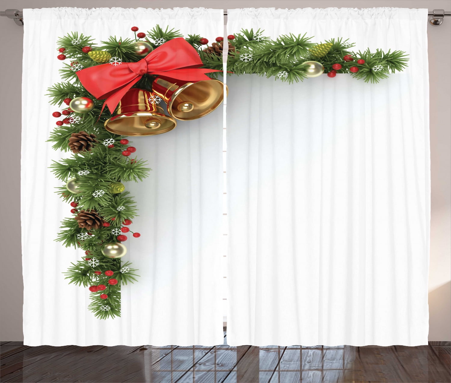 Christmas Curtains 2 Panels Set