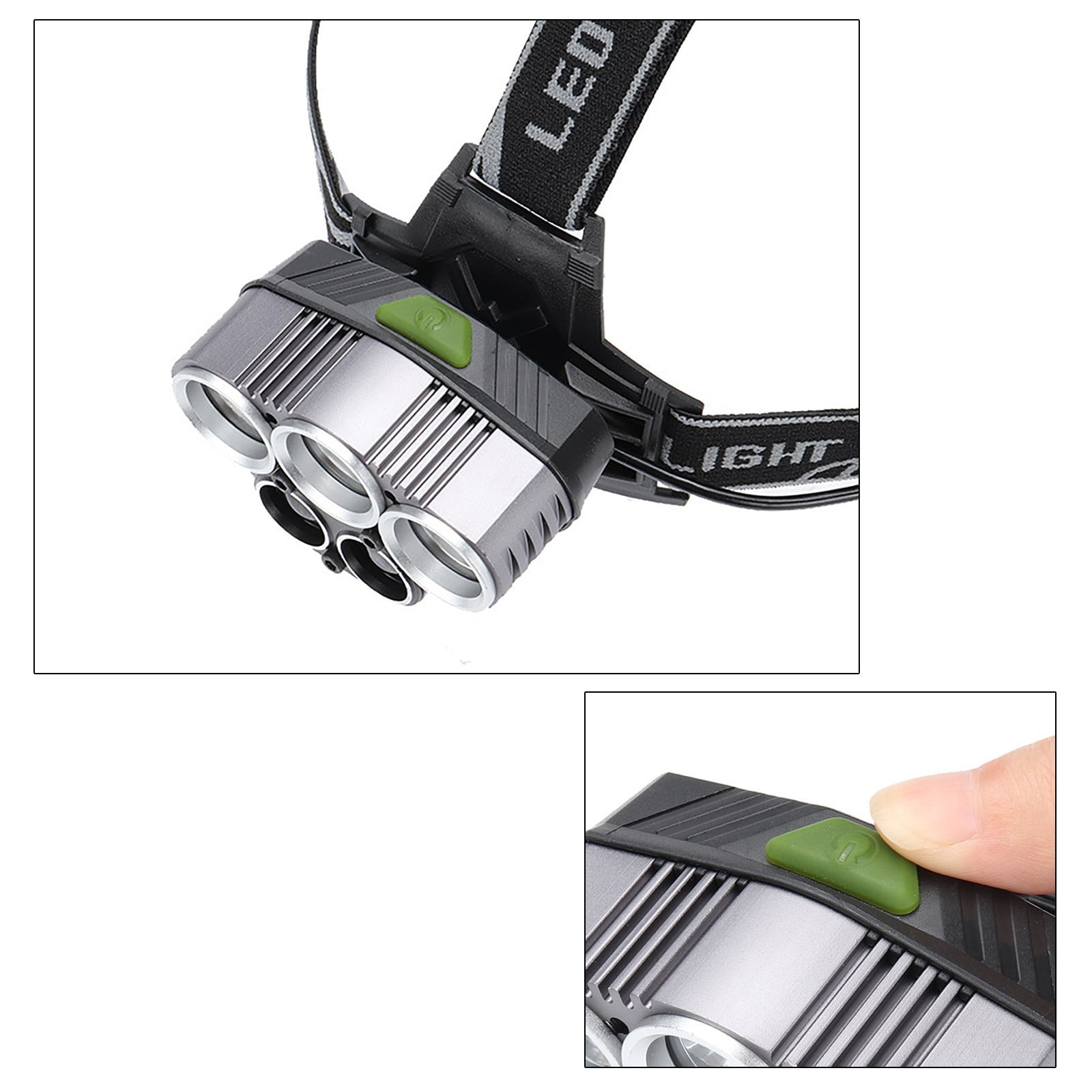25000lm Bright USB Rechargeable Headlamp LED Headlight for Outdoor Camping Hiking Running Fishing Night Work