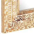 thumbnail image 3 of vidaXL Hand-Carved Mirror 110x50x2.6 cm Solid Mango Wood, 3 of 5