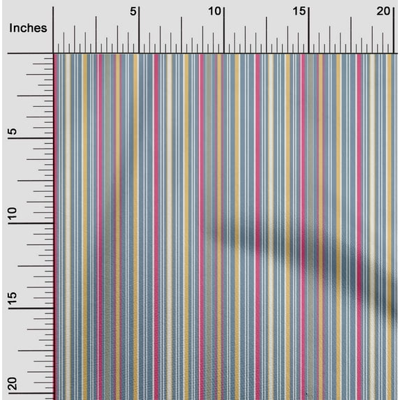 oneOone Viscose Chiffon Fabric Multicolor Stripe Fabric Prints By Yard 42 Inch Wide