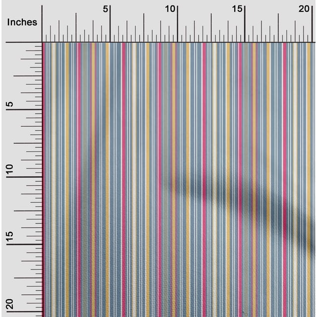 oneOone Polyester Lycra Fabric Multicolor Stripe Print Fabric BTY 56 Inch Wide