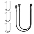 thumbnail image 3 of 4 Pack PWM Fan Splitter Cable Y Splitter Computer PC Fan Power Cable 4 Pin 1 to 2 Converter, Black S, 3 of 5