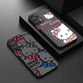 thumbnail image 2 of Bonita funda de teléfono Hello kitty para Samsung S23, S22, S21, S20 FE, S10, S9, S8 Plus, Ultra Pro, 5G, cubierta translúcida esmerilada, 2 of 5