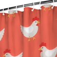 thumbnail image 3 of Red Chicken Pattern Shower Curtain 72"x84" ,Bathroom Decorative Shower Curtains Set with 12 Hooks,Modern Waterproof Washable Shower Curtain, 3 of 6