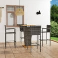 thumbnail image 1 of vidaXL 5 Piece Garden Bar Set Grey, 1 of 4