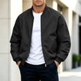 thumbnail image 2 of StSilkitty Lightweight Jacket for Men Solid Color Long Sleeve Full Zip Jacket Coat with Pockets Loose Casual Outerwear, 2 of 7