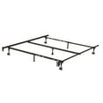 Nico Adjustable Metal Bed Frame with Center Support Rail, Support Legs