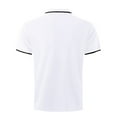 thumbnail image 4 of Zhensanguo Polo Shirts for Men Collared Short Sleeve Button Down Casual Shirt Classic Solid Color T-Shirts White XL, 4 of 4