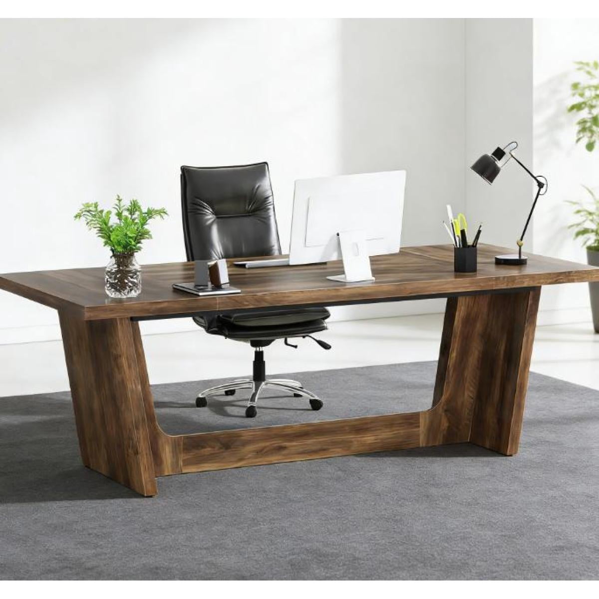Miekor Furniture Large Executive Desk,Industrial Computer Desk,Conference table No0126