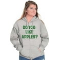 thumbnail image 4 of Do You Like Apples Famous Quote Unisex Fleece Graphic Zip Up Hoodie Brisco Brands 4X, 4 of 5