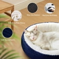 thumbnail image 3 of Cama para gatos Zerbuger, lavable, redonda, 50 cm, color azul marino, 3 of 7