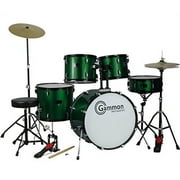 Gammon Drum Set Green Complete Full Size Adult Kit With Cymbals Sticks Hardware And Stool
