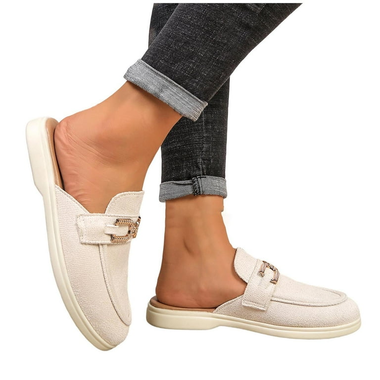 women's mule dress shoes SHOWFOREST Black Closed Toe Wedge Mules Slip on Low Wedge Heel Pumps Casual Square Toe Slide for Office Work Shopping 2 Inch Size 5 EVA Insole Jenni Kayne Leather Lug Mule