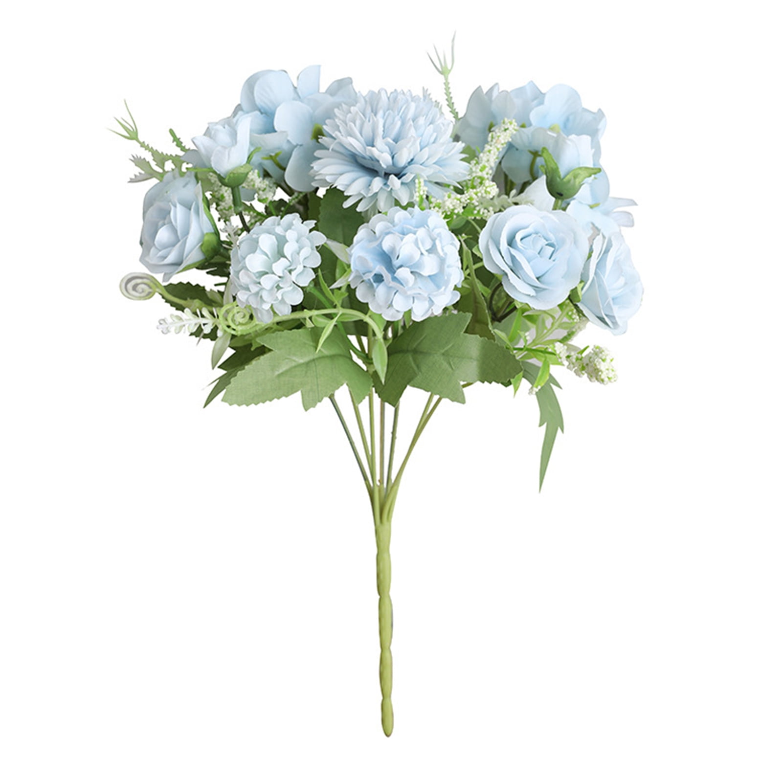 Artificial Silk Rose Flowers Bouquets,Faux Roses Bouquet Fake Flowers 7 ...
