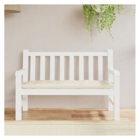 Garden Bench Cushion Cream White 47.2"x19.7"x2.8" Fabric