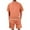 03# Saffron, variant on RPVATI Mens Sets 2 Piece Outfits Casual Waffle Knit Loose Shirt & Shorts Summer Comfy Athletic Jogging Tracksuits Blue L