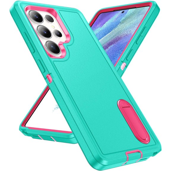 MYKOMI Protective Cover for Samsung Galaxy S25 Ultra Phone Case with Built in Kickstand, Shockproof Drop Proof Military-Grade Hard Armor 6.8''