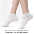 thumbnail image 3 of 6 Pairs Socks for Women, Ankle Running Socks Cotton Breathable Soft Thin Stretchy, Anti-blister Thick Cushioned Wicking Odor Resist Athletic Sports Low Cut Socks with Tab, 3 of 5