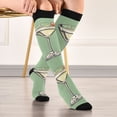 thumbnail image 5 of FORMRS Womens Knee High Socks Casual Long Thick Travel Daily Wear, 1 Pair, Lemon Juice, 5 of 6