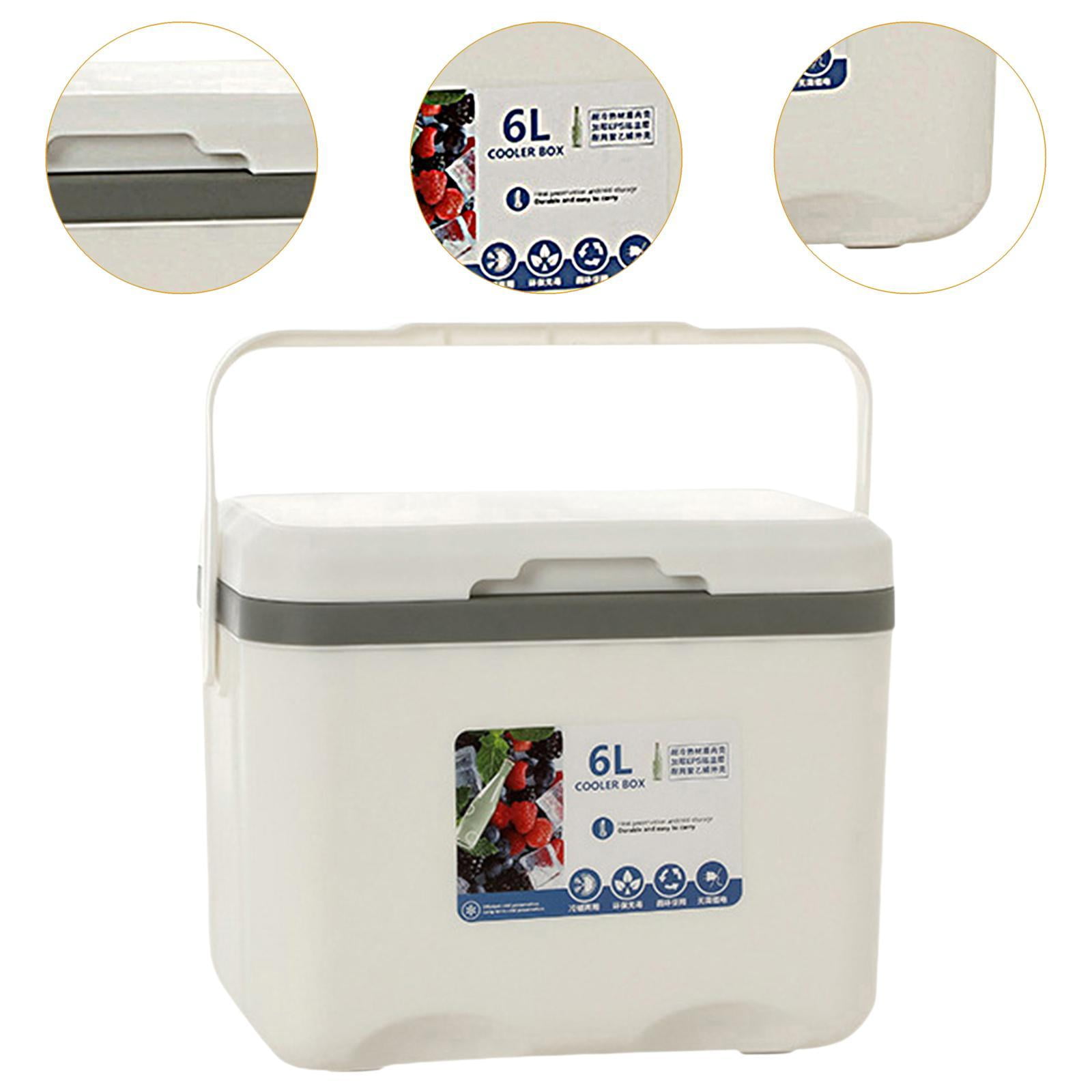 simhoa Box Cold Storage Personal Ice Chest Small Hard Insulated Box for Commercial Fishing Stall Barbecue Breast Milk White