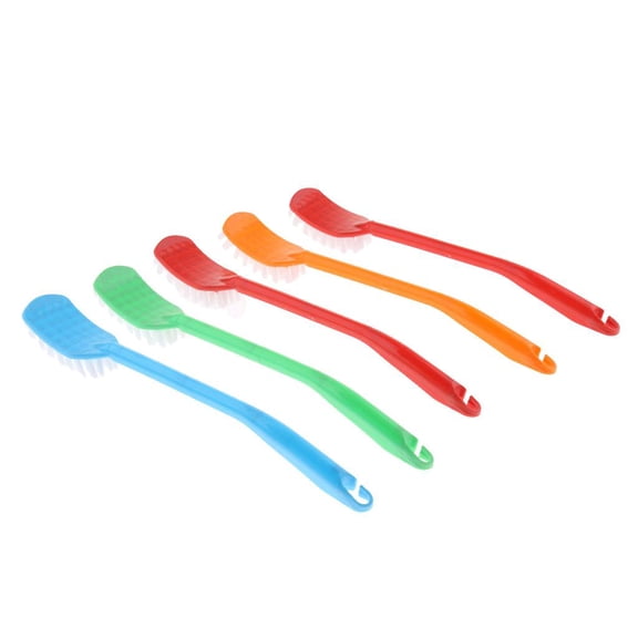 5Pcs Handle Sponge Brush Scrub Floor Tile Bathroom BIrd Cage Hamster Parrot Stand Holder Shelf Cleaning Brush