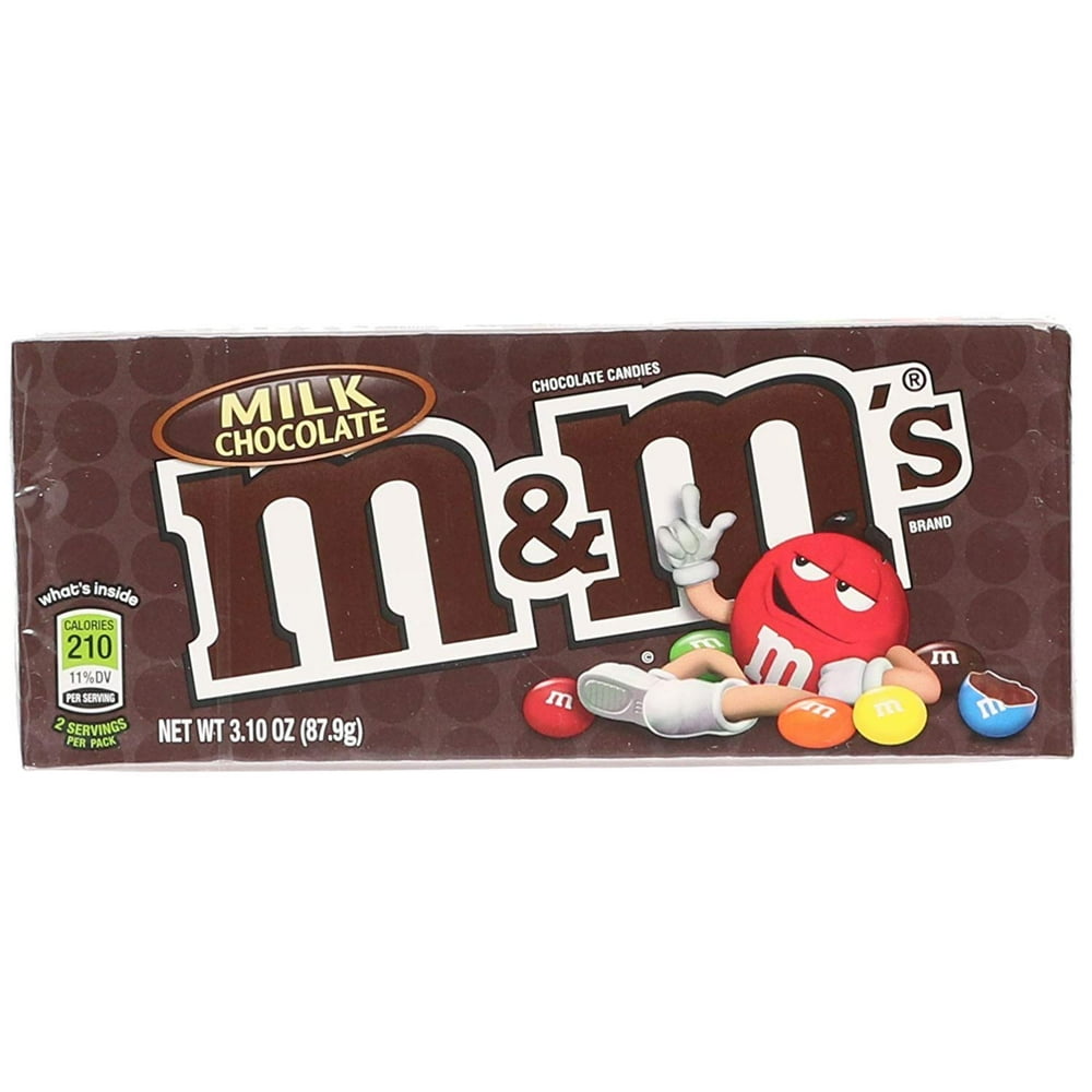 12 PACKS M&M's Milk Chocolate Candy Theater Box, 3.1 oz