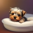 thumbnail image 1 of (sz4055) Resina Diamante Serie Animal Yorkshire Terrier 30*30CM, 1 of 9