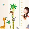 thumbnail image 2 of Pegatinas decorativas removibles para pared con diseño de jirafa, panda y mono trepando a un cocotero, ideales para la habitación de los niños, bebés y guarderías., 2 of 5