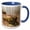 Blue/White, variant on 3drose, Boulders in Profile in Monte Sano State Park, 11oz Two-tone Green Mug