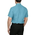 thumbnail image 2 of J. METHOD Men's Classic Regular Fit Button Down Short Sleeve Solid Color Dress Shirts S-5XL, 2 of 5