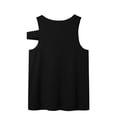 thumbnail image 4 of Liacowi Men's Tank Tops, Adult Solid Color Hollow-Out Sleeveless Slim Fit Male Summer Tops, 4 of 9