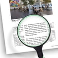 thumbnail image 3 of Large Magnifying Glass 10X Handheld Reading Magnifier for Seniors & Kids - 100MM 4INCHES Real Glass Magnifying Lens for Book Newspaper Reading, Insect and Hobby Observation, Classroom Science (GREEN), 3 of 4