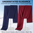 thumbnail image 4 of EINSKEY Men's Winter Scarf 2-Pack, Soft Solid Scarves with Tassel, 72" Warm Gift for Him Her - Navy & Burgundy, 4 of 7