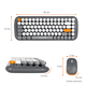 thumbnail image 3 of Teclado y Mouse Inalámbrico Techzone Diseño Retro Teclas Removibles, 3 of 7