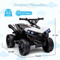 thumbnail image 4 of EastVita 6V Ride on Toy, ATV 4 Wheeler with 1.8MPH Max Speed, White, 4 of 6