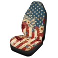 thumbnail image 5 of Uourmeti USA Flag Floral Vintage Print Car Seat Cover 1 Piece Car Interior Cushion Anti-Abrasion Breathable Suitable for Van Auto, 5 of 6