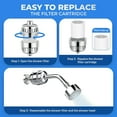 thumbnail image 6 of Senhu 20-Stage Shower Head Filter-Shower Head Filter for Hard Water, with 2 Replaceable Filter Cartridges, High Output Shower Water Filter for Removing Chlorine and fluoride, Polished Chrome, 6 of 7